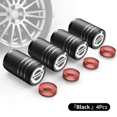 올레스타 자동차 휠 타이어 밸브 캡 스템 커버 스티어링, 3. 4Pcs Black, 1개