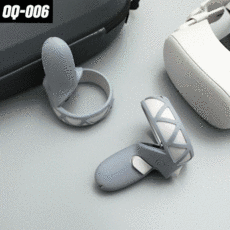 DAEHAN Oculus Quest 2矽膠網狀手套式遊戲搖桿 2入, OQ-006(灰色), 1組