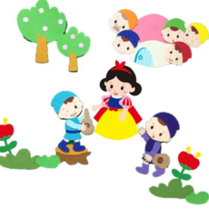 환경꾸미기세트 백설공주 환경꾸미기세트 이야기환경판 펠트소품