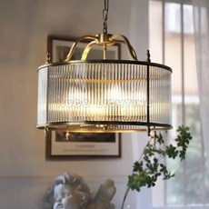 輕奢北歐長虹玻璃銅燈 高級銅吊燈 美式餐廳燈 客廳燈 餐桌燈