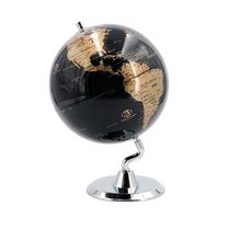 지구본 럭셔리 홈 글로브 장식 금속 현대적 디자인 가정용 인테리어 소품, 14CM, 블랙 골드 영문표기