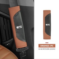 레카로용 가죽 카시트 벨트 보호 패드 어깨끈 커버, 1개, 6. orange-1PCS