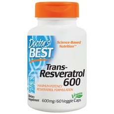 Doctor's BEST 反式白藜蘆醇素食膠囊, 60顆, 1罐