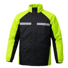 방풍우의 형광 반사 라인 오토바이 우의 상하의 배달 우비 비옷 세트, 상하 세트 L