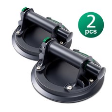 초강력 진공 흡착판 유리 리프트 핸들 손잡이 타일 운반용 흡입기, 2개