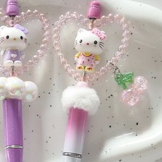 캐릭터 비즈 볼펜 꾸미기 DIY 학생 사무용 동대문 볼꾸 재료, 1개, 체리러블리냥