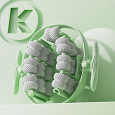 KAGEL 40輪可拆卸環形按摩滾輪, 清新綠40輪可拆卸, 1套