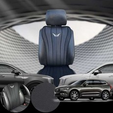볼보 XC60 T5 (17~21) 차량용 간편 장착 디엘 라인 시트 커버 블랙 1개