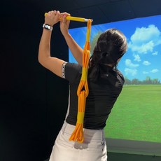 스윙랩642 템포 교정 로프형 골프스윙연습기, 스윙랩432(그린/90cm), 1개