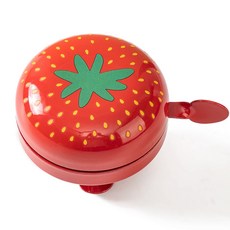 루앤시 자전거 벨 수박 딸기 과일 귀여운 캐릭터 디자인 핸들벨 소리 큰 자전거용 경적 벨 장식 소품, 스트로베리 레드, 1개