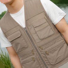 마켓다인A 레저조끼XL 브라운 유니폼조끼