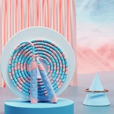 실리콘 대나무 점프 밧줄 어린이를위한 조정 가능한 엉킴 방지 디자인 성인 홈 카디오 훈련 피트니스 장비, 01 파란색