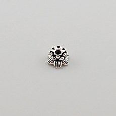 비즈팡 [SVP-12-15]순은펜던트 실버925 행운 입체연꽃론델 통과형 8mm 염주팔찌만들기