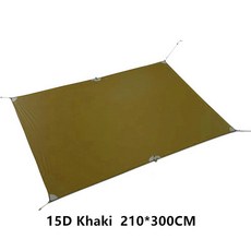 타프 캐노피 차양막 FLAME39S CREED초경량 15D 나일론 캠핑 매트 텐트 풋프린트 160g, Khaki 210x300CM
