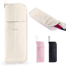 ELCUPA Hair Tools 여행 가방 내열성 고데기 홀더 및 플랫 아이언 케이스 헤어 스트레이트너 헤어 드라이어 크림퍼 및 스타일링 액세서리용 핫 툴 오거나이저 파, 아이보리