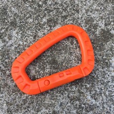 尼龍扣登山扣D型扣戰術揹包掛扣快掛鉤快開掛勾織帶扣快扣, 2個橙色, 1個