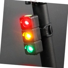 야간 라이딩 안전 신호등 디자인 삼색 표시 충전식 테일램프 자전거 후방 경고등, 1개, 상세페이지 참조