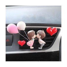 LKAHG 귀여운 커플 자동차 에어 벤트 클립 사랑스러운 차량 에어컨 콘센트 클램프 내부 태블릿 대시보드 장식 참 액세서리 SUV 세단 트럭용 범용 스타일A 18943, StyleC