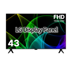 아텝TV 43인치 FHD 대기업 정품패널 무결점 LEDTV 모니터겸용, 고객직접설치, 스탠드형, WE431, 109cm(43인치)