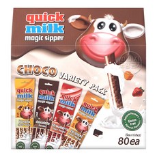 퀵밀크 매직스트로우 버라이어티팩 4종, 1박스