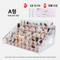 광물 표본 관찰 샘플 스톤 돌 천연 원석 교구, 스타일 A 45종, 1피스, 1개