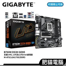 技嘉 B760M DS3H GEN5 DDR5 主機板 M-ATX 1700腳位, 1個