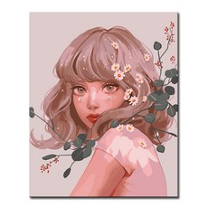 명화그리기 DIY 유화 세트 그림 액자 해바라기 아트홀릭, F51_데이지 소녀, 1개