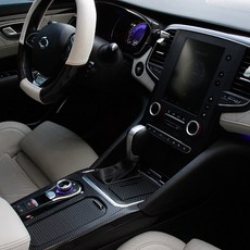 [주주파츠몰] 삼성 실내외 카본 컬러별 데칼 튜닝 스티커 모음 SM6 호환 용품, 01. 기어패널, 01. 블랙카본 (무광), 1개