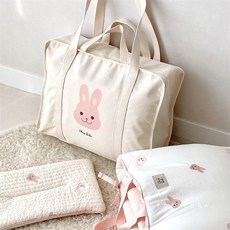 韓國ins幼兒園被子收納袋子加厚防水防潮搬家打包袋衣物整理袋, 1個, 小兔子收納袋防水45*35*20cm左右