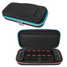 戰甲加厚版 Switch 2 EVA防摔抗壓硬殼收納包，手提便攜，加厚防震保護, 黑色, 1個