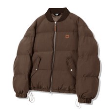 트릴리온 TRILLION 레더 패치 푸퍼 패딩_브라운 TRFJK33BR 121034