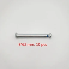 롤러 스케이트 부품 나사 스쿠터 액슬 암수 8 mm 직경 로트당 10 개, 08 8x62 mm, 08 8x62 mm