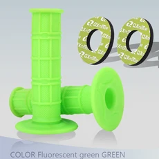 오토바이 핸들 그립 도넛 세트 자전거 모토크로스 더트 피트 KTM CR XR YZ WR RM KLX 22mm 24mm, 05 Fluorescent Green