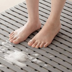 하루꿈 욕실 미끄럼방지 매트 대형 화장실 물빠짐 발매트 논슬립 발판, 1개, 그레이