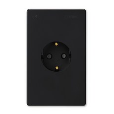 진흥 V 시리즈 매입 1구 접지 콘센트 블랙 핀타입 브이, 1개