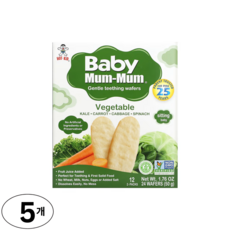 Hot Kid Baby Mum-Mum Gentle Teething Wafers 야채, Vegetable, 5개, 50g