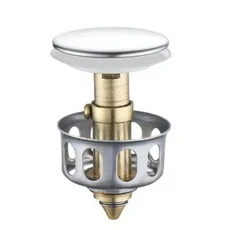 범용 세면기 바운스 배수 필터 바구니가 있는 팝업 욕실 싱크 플러그 헤어 콜렉터 액세서리, 1pc