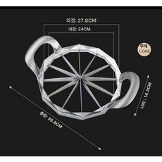 여름핫상품 수박커팅기수박커팅기 수박 대형포크, 수박 슬라이서 12개, 기본 색상