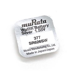 무라타 377(SR626SW) 1.55V 무수은 시계건전지 건전지, 1개입, 1개