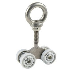 우레탄바퀴 매우 조용한 롤러 목재 가구 슬라이딩 도어 풀리 트랙 커튼 무거운 리프팅 휠 유리 베어링 공장 작업장, D nylon wheel, 1개