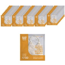 블루본 베이직 KF80 소형 2D새부리형 컬러마스크 유아동용, 50개입, 1개, 코코넛화이트