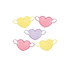 펠트 글자판(소)-하트 17cmx17cm 환경꾸미기재료, 1개