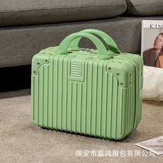 핸드 수하물 14 인치 메이크업 박스 휴일 선물 소형 미니 여행 비밀번호 박스 보관 가방, 14인치 【23.15.32】, 연한 초록색