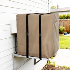 사이드 드래프트 증발 쿨러 커버 튼튼한 600D 비 및 눈 보호 늪 바요넷 스트랩 2개 장착 측면 내후성 커버용 너비 71.1cm28인치 x 깊이 높이 86.4cm34인치, 34"W x 34"D x 40"H, 사이드 드래프트 증발 쿨러용 카키