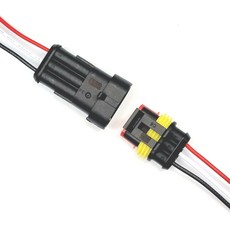 자동차 방수하네스 W-3P 18cm 방수커넥터 자동차하네스 UL VW-1 난연전선 CE ROHS IP67 인증, 1개