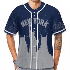 JH3DBF 야구 시티 저지 스포츠 팬 셔츠 팬 의류 남성용 선물 프린트 S-2XL 462241