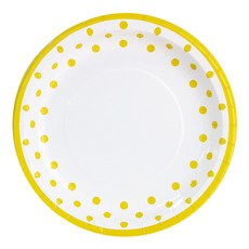 파티쇼 NEW 라인 도트 접시 6개입 생일 파티 셀프 홈파티 테이블 장식 피크닉 소품, 23cm, 골드