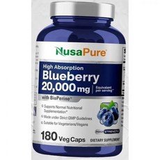 누사퓨어 블루베리 액 20000mg 180 파우더 추출비율 301 주의자용 비, 누사퓨어 블루베리 액 20000mg - 180 파우더, 1개