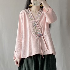 여성 자수 셔츠 개량한복 자외선차단 봄여름 카디건 생활한복 상의