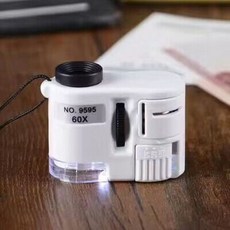 H嚴選好物 60倍放大鏡 古玩珠寶玉石器鑑定 拍照帶燈 可調焦距 迷你便攜 手機顯微鏡A, 1個, 【白色】有講解視頻 和 使用說明書